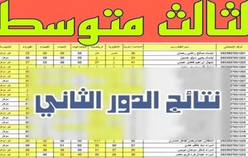 نتائج الثالث متوسط الدور الثاني ورابط كشوفات PDF