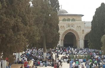 صلاة الجمعة اليوم بالمسجد الأقصى المبارك (كيوبرس)