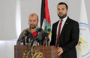 جانب من مؤتمر وزارة الداخلية في غزة