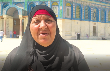 صرخة المرابطة المقدسية فاطمة خضر لحماية المسجد الأقصى