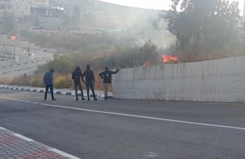 حريق في محيط جامعة القدس