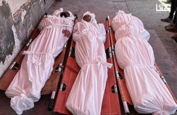 تشييع جثامين 3 شهداء في دير البلح وسط قطاع غزة