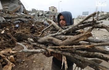 الاعتماد على الأخشاب كبديل للغاز بسبب إغلاق الاحتلال للمعابر في غزة