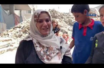 آيات ستوم شابة مُقعدة في غزة تُنفذ مبادرة تطوعية