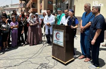 مؤتمر في مستشفى ناصر بخان يونس حول صعوبة تقديم الخدمة الطبية للعدد الكبير من الإصابات التي تصل إلى مستشفيات القطاع