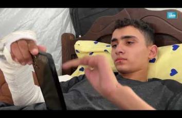 لاعب الجمباز الفتى أحمد الغلبان من شمال غزة.. قذيفة إسرائيلية بترت قدميه وخطفت توأمه محمد