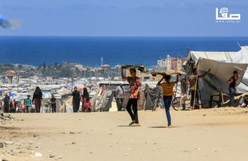 حياة النازحين في منطقة مواصي خانيونس جنوبي قطاع غزة