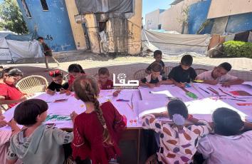 "تنفس وارسم".. معرض صور وورشة رسم للأطفال واليافعين في غزة