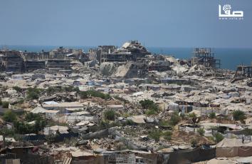 تكدس خيام النازحين في مدينة غزة