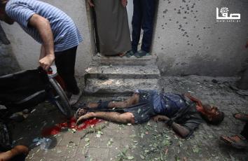 استهداف تجمع من المواطنين في مدينة غزة