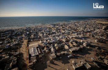 تدكس للخيام في المناطق الغربية لمدينة غزة دون أدنى مقومات حياة