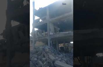 آثار الدمار الهائل الذي خلّفته قوات الاحتلال في حي الزيتون بمدينة غزة عقب تراجعها