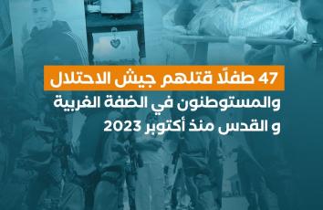 كم طفلا قتلت "إسرائيل" في الضفة الغربية والقدس منذ أكتوبر 2023؟