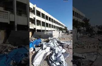 هكذا تبدو المدارس في شمال قطاع غزة في ظل عدم تمكن الطلبة من الوصول إليها إثر تضررها خلال الحرب