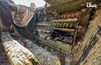 بقايا مجنزرات مفخخة استخدمتها قوات الاحتلال لتدمير منازل المواطنين في منطقة التوام شمال غزة