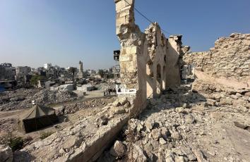 البدء بإعادة تأهيل ما تبقى من قصر الباشا بمدينة غزة