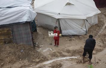 تأثير المنخفض الجوي "بايرون" على مدينة غزة