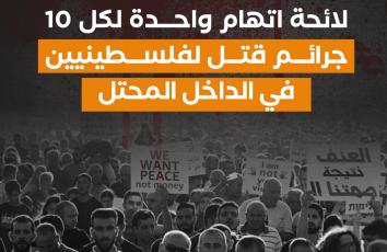 كم لائحة اتهام لكل 10 جرائم قتل لفلسطينيين بالداخل المحتل؟