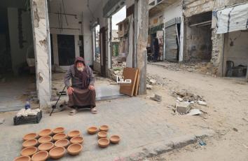 غياب مظاهر رمضان عن سوق الحبوب الأثري بمدينة خانيونس