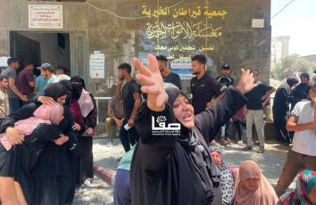 وداع الشهيد عمران أبو جراد الذي ارتقى إثر قصف إسرائيلي على ساحل مدينة غزة