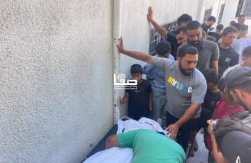 شهيدان جراء القصف الإسرائيلي لورشة حدادة قرب شركة الحداد بشارع الصناعة جنوب غربي مدينة غزة