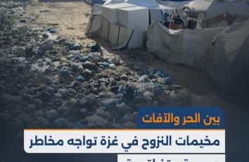 بين الحر والآفات.. مخيمات النزوح في غزة تواجه مخاطر صحية متفاقمة