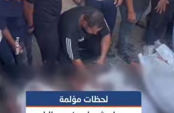 وداع وتشييع شهداء القصف الإسرائيلي على مخيّم جباليا شمالي قطاع غزة