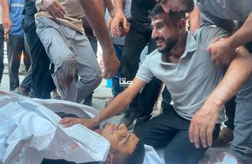وداع وتشييع شهداء القصف الإسرائيلي على مخيّم جباليا شمالي قطاع غزة