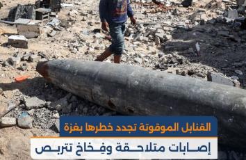 القنابل الموقوتة تجدد خطرها بغزة.. إصابات متلاحقة وفِخاخ تتربص بالمدنيين
