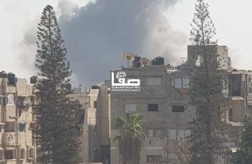 طائرات الاحتلال تقصف أرضاً زراعية في محيط شارع 10 جنوبي مدينة غزة