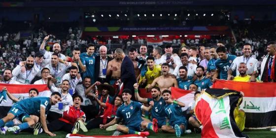 فرحة المنتخب العراقي بالتأهل
