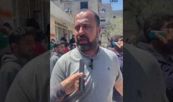 شقيق الشهيد المُسعف إبراهيم صقر الذي ارتقى جراء غارة جوية إسرائيلية استهدفته في غزة