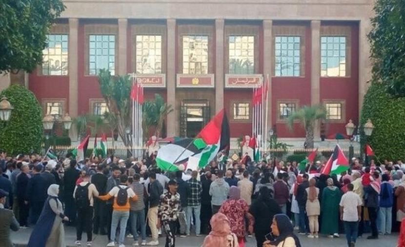 وقفة بالرباط تطالب بالإفراج عن 10 مغاربة ضمن "أسطول الصمود"
